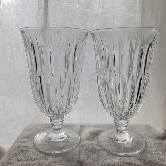 Fostoria Kimberly 24% Lead Crystal Water Goblets Set Of 4 - Picture 4 of 14